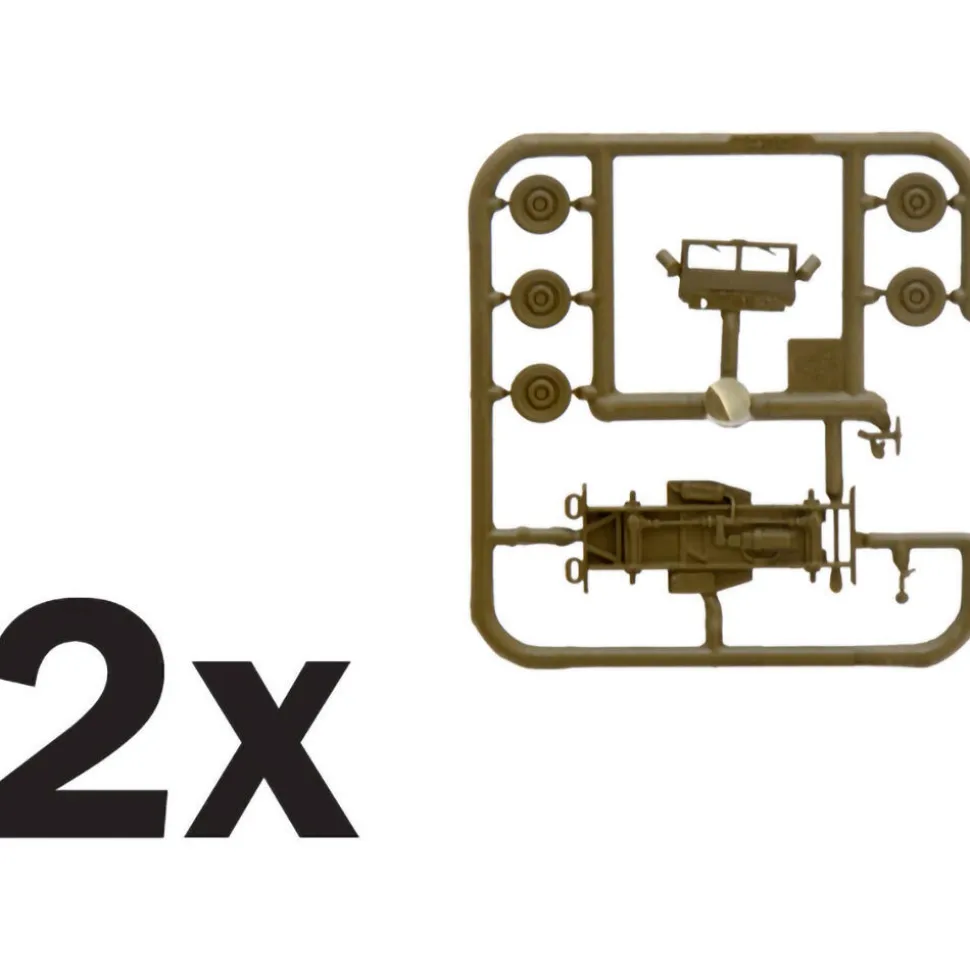 Willys Jeep ¼ ton 4x4 1/72 Kit 1:72 Scale Plastic Model Kit by Italeri