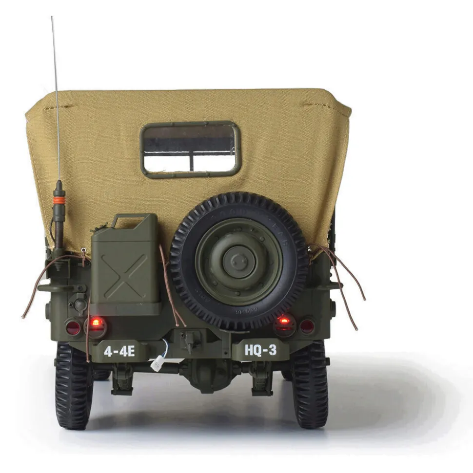 Willys MB Jeep & Trailer Large Scale Diecast Model Kit 1:8 Scale Diecast Model Kit by IXO Models