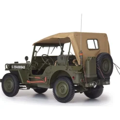 Willys MB Jeep & Trailer Large Scale Diecast Model Kit 1:8 Scale Diecast Model Kit by IXO Models