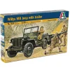 Willys MB Jeep with Trailer 1/35 Kit 1:35 Scale Plastic Model Kit by Italeri