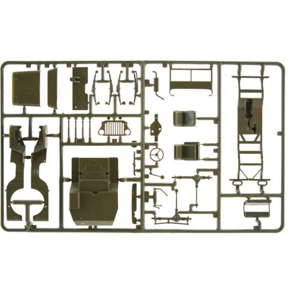 Willys MB Jeep with Trailer 1/35 Kit 1:35 Scale Plastic Model Kit by Italeri