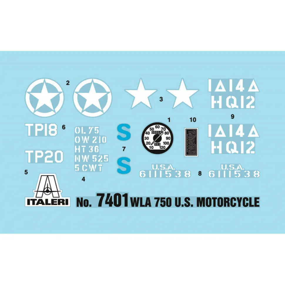 WLA 750 1/9 Kit 1:9 Scale Plastic Model Kit by Italeri