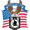 Wounded Warrior Freedom Isn't Free Lapel Pin Eagle Emblems (P16183) Metal by Eagle Emblems