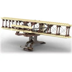 1903 Wright Flyer Building Block Model - 288 Pieces Building Brick Set by Atom Brick Company