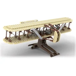 1903 Wright Flyer Building Block Model - 288 Pieces Building Brick Set by Atom Brick Company