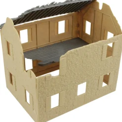 WWII Bombed Farm House Tan BMC (49996) 1:32 Scale Plastic by BMC Toys