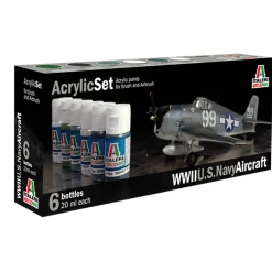 WWII U.S. Navy Aircraft Acrylic Paint Set Plastic Model Kit by Italeri