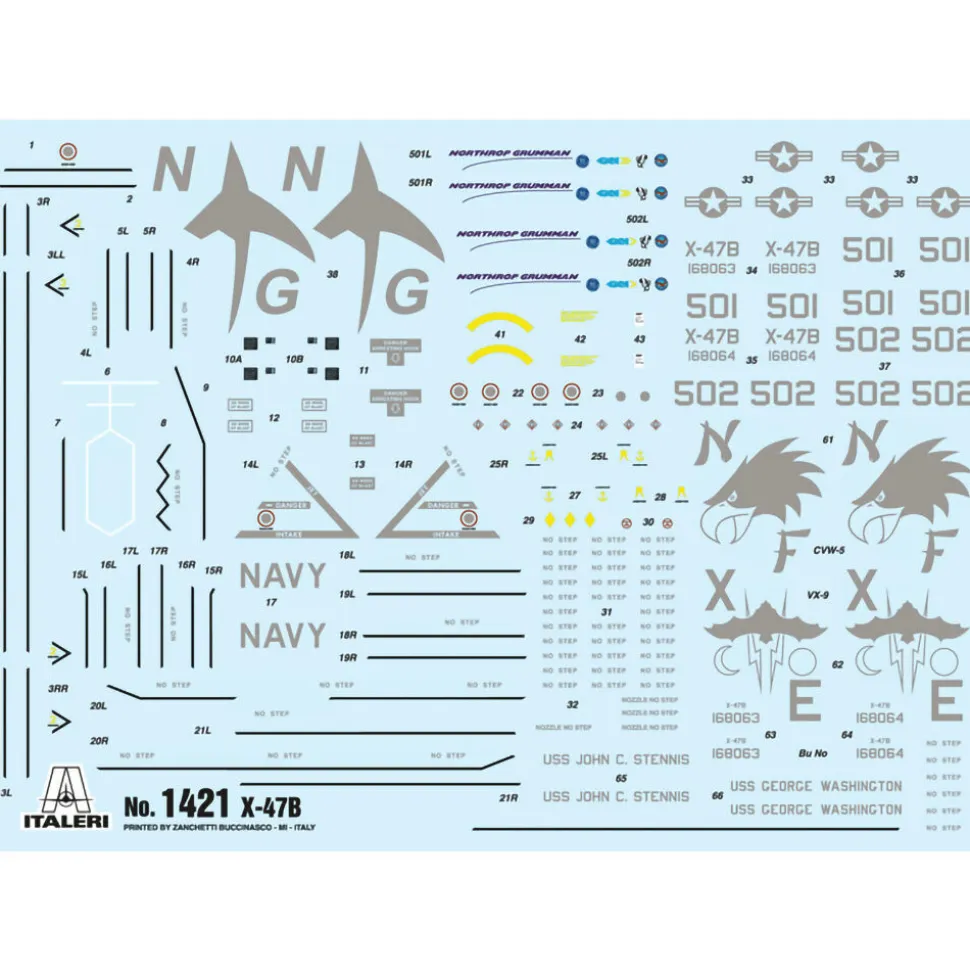 X-47B UCAS 1/72 Kit Italeri (1421s) 1:72 Scale Plastic by Italeri