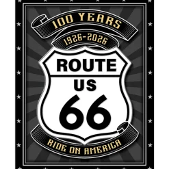 100 Years Route 66 - Ride on America Metal Sign by Desperate Enterprises