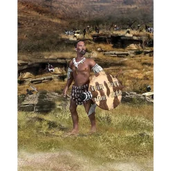 Zulu Waiting to Advance 1:30 Figure William Britain (20208) 1:30 Scale Metal by William Britain