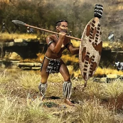 Zulu Warrior Counting Rifles No.2 William Britain (20216) 1:30 Scale Metal by William Britain