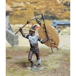 Zulu Warrior Urging Men Forward 1/30 Figure WILLIAM BRITAIN (20224) 1:30 scale Metal by William Britain